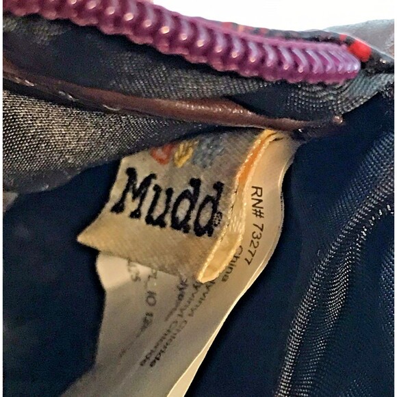 Mudd Magenta Peace Sign Wristlet with Key Fob Pockets Zip Top Mini Purse Bag - Picture 8 of 10